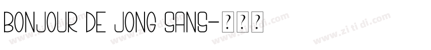 Bonjour De Jong Sans字体转换